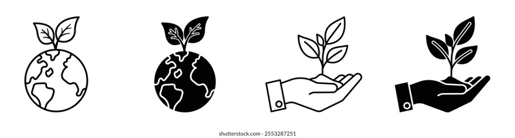 Eco-friendly icon vector set. EPS10