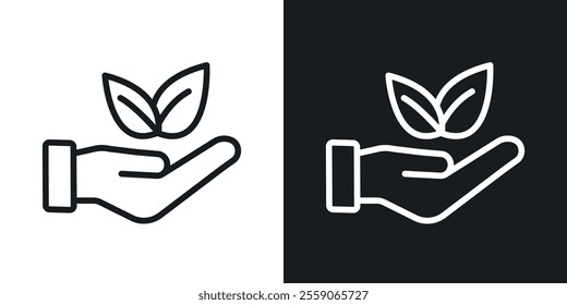 Eco-friendly icons. vector set in black colors