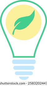 Eco-friendly incandescent light bulb, planet saving concept, ecolamp. Background, vector, greeting card, poster.