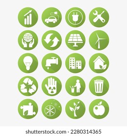 eco-friendly labels and stickers illustration