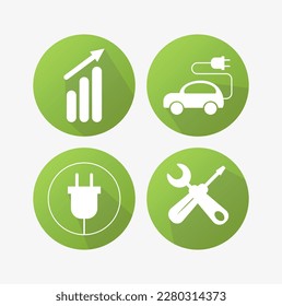 eco-friendly labels and stickers illustration