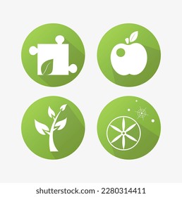 eco-friendly labels and stickers illustration