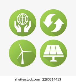 eco-friendly labels and stickers illustration
