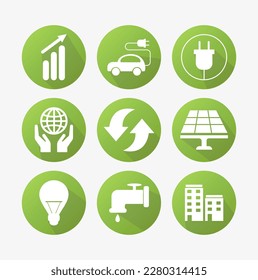 eco-friendly labels and stickers illustration