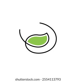 eco-friendly leaf logo symbolizing nature, health, and sustainability, perfect for organic or green businesses