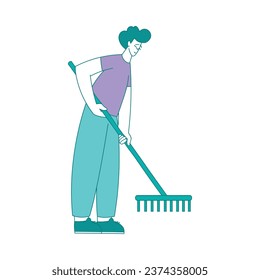 Ilustración del vector de ahorro ecológico con el hombre con el refrigerio