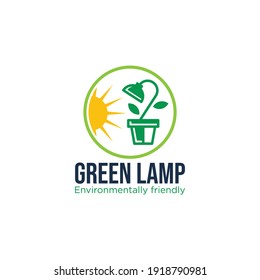eco-friendly light lamp Template logo Design.
