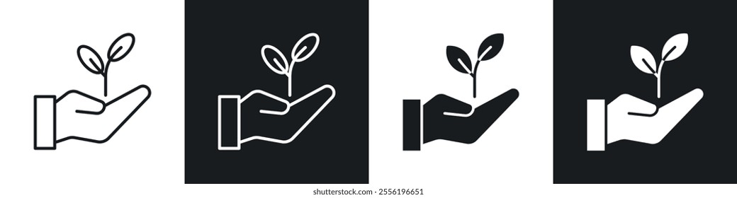 Eco-friendly linear icon set for app, and web design.