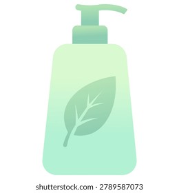 Eco-friendly liquid soap dispenser with a subtle leaf emblem for natural products