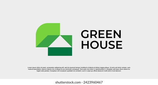 eco-friendly logo for a green home, green city, green environment