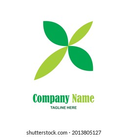 eco-friendly logo with a leaf suitable for a community , company or business vector flat art style
