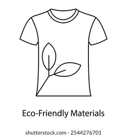 Eco-Friendly Materials Icon – A Shirt with a Leaf Pattern, Signifying Natural and Sustainable Material Use in Fashion.