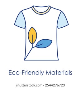 Icono de materiales ecológicos: una camisa con un patrón de hojas, que significa el uso de materiales naturales y sostenibles en la moda.