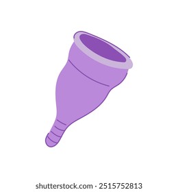 ecofriendly menstrual cup cartoon. sustainable hygiene, silicone alternative, flow protection ecofriendly menstrual cup sign. isolated symbol vector illustration