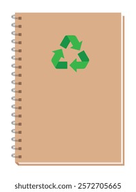 Eco-friendly Notebook with Recycling Symbol