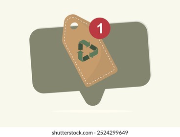 Eco-Friendly Notification Tag with Recycling Symbol