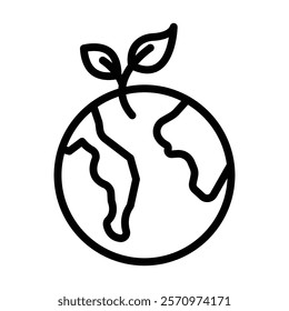 Eco-friendly Outline bold Vector Icon which can be easily modified or Edited   