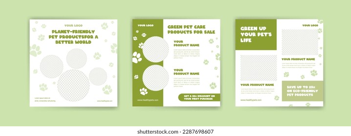 Eco-friendly pet product banner template