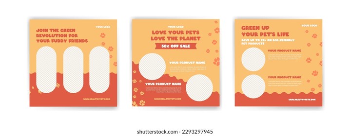 Eco-friendly pet product banner template