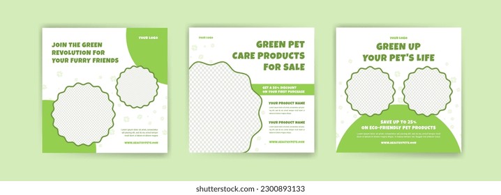 Eco-friendly pet product banner template