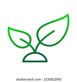 eco-friendly plant gradient icon image
