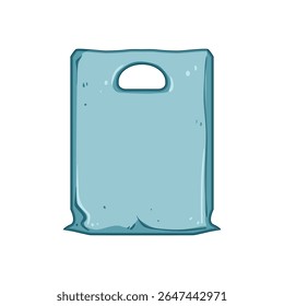desenho animado de saco de compras de plástico ecológico. conveniência sustentável, leve durável, comércio de supermercado sinal de saco de compras de plástico ecológico.