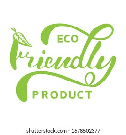 Eco-friendly product label. Vegan sign or green vegan label or product concept. Green natural sign.