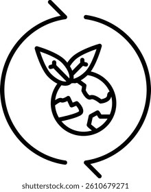 EcoFriendly Products Vector Line Icon Design