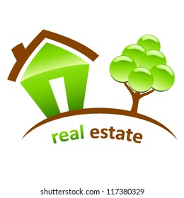 eco-friendly property / real estate - vector illustration