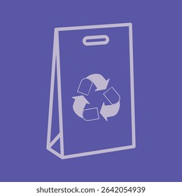 Eco-Friendly Recyclable Shopping Bag Icon
