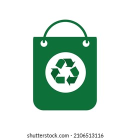 eco-friendly shopping bag icon or symbol design