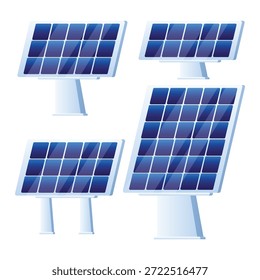 Ilustración vectorial del panel solar respetuoso del medio ambiente