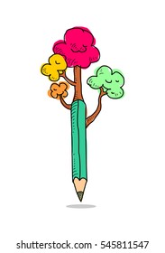 eco-friendly stationery doodle art
