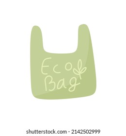 Eco-friendly storage bag. Vector illustration.
