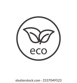 Icono de trazo ECO-FRIENDLY en negro