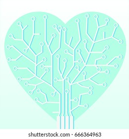  Eco-friendly technology Clean technology communication Background. Vector illustration.