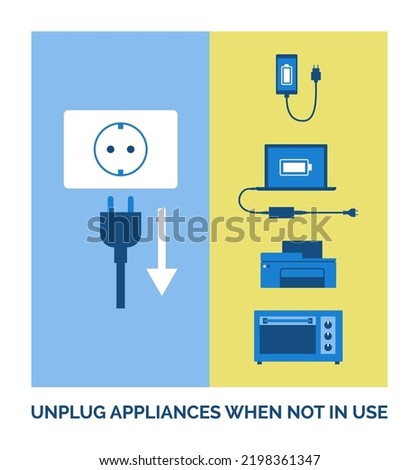 Eco-friendly tips: unplug appliances when not in use