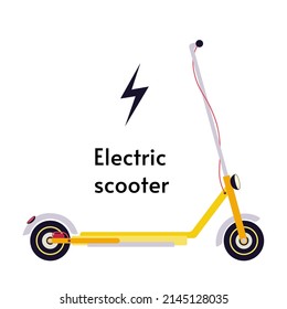 Eco-friendly transport that does not pollute the environment. Active lifestyle. Modern technological transport. Vector stock illustration on white background