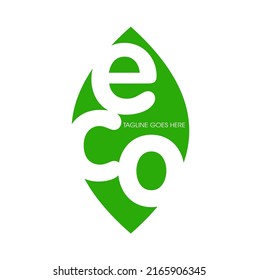 EcoGreen logo leaf leaves plants logo design