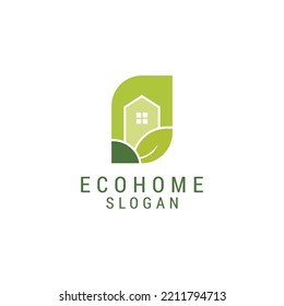 
Ecohome icon logo design template. luxury, vector