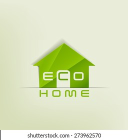 Eco-house -green house logo.