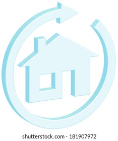 Ecohouse vector illustration icon
