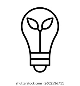 EcoInnovation Vector Line Icon Design