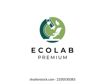 Ecolab microscope logo design vector. Microscope logo design.