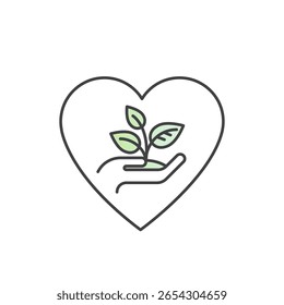 Eco-label with cruelty free, vegan, green product, and 100% natural concepts. Vector badges for sustainable, ethical, plant-based, and animal-friendly packaging outline icon design, animal testing 
