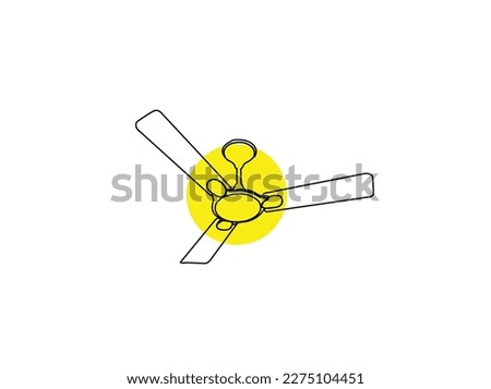EcoLink vayu high speed ceiling fan vector design and line art. Ecolink vayu ceiling fan vector images. Ecolink vayu ceiling fan with white background.