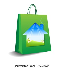 ecologic bag isolated on white background