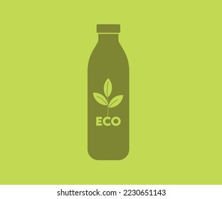 Ecologic bottle. Go Green. material Recycle
