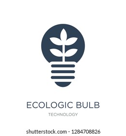 ecologic bulb icon vector on white background, ecologic bulb trendy filled icons from Technology collection, ecologic bulb vector illustration