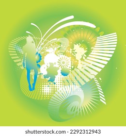 Ecologic green vector illustration background